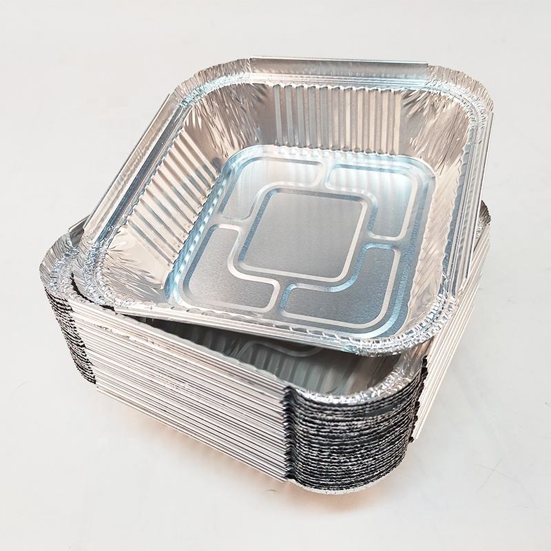 Square Aluminum Foil Baking Pan - Disposable, Eco-Friendly, 204x204mm