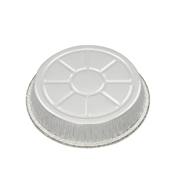 8 Inch Round Aluminum Foil Cake Pans - Disposable Pizza Baking Trays with Lids