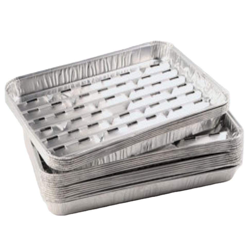 Disposable Aluminum Foil Trays with Lids - Eco-Friendly Rectangular BBQ Baking Pans