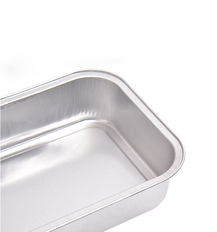 Food-Grade PE Coated Aluminum Foil Lunch Container for Airlines with Foil Lid