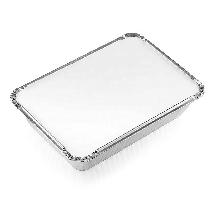 Eco-Friendly Rectangular Aluminum Foil Baking Pans with Lids | OEM Custom