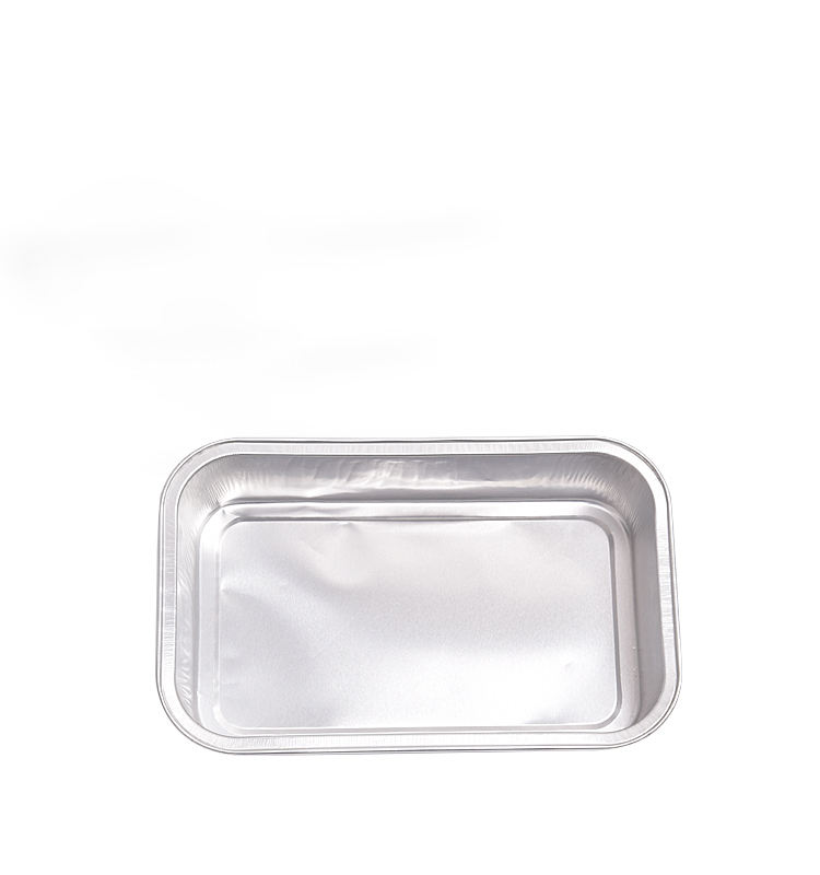 Rectangle Disposable Aluminum Foil Food Container with Lid for Airline Catering