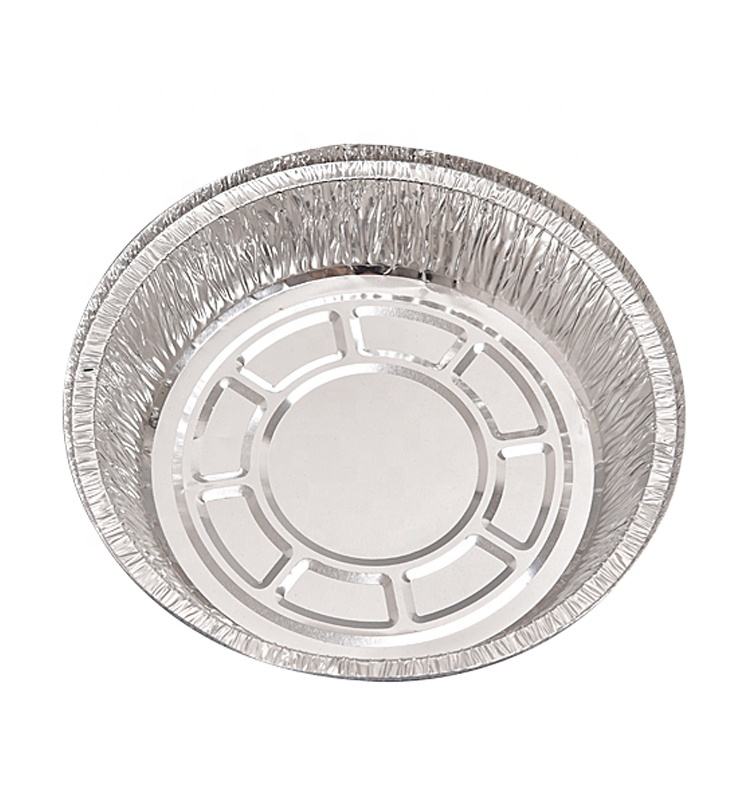 8 Inch Round Aluminum Foil Cake Pans - Disposable Pizza Baking Trays with Lids