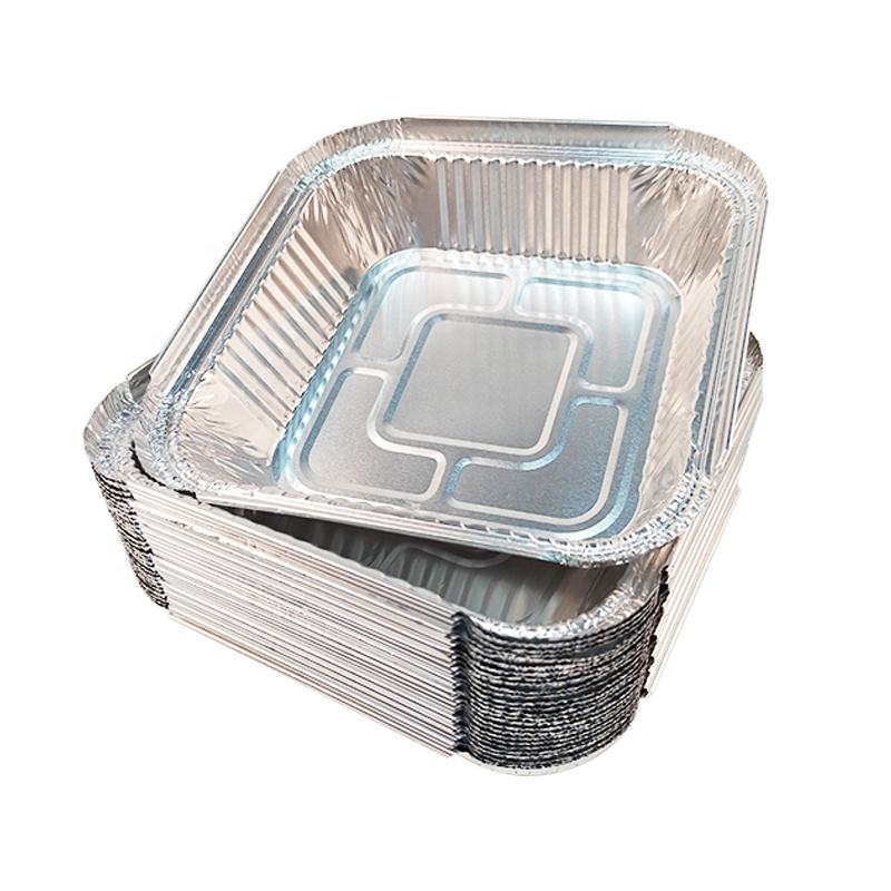 Square Aluminum Foil Baking Pan - Disposable, Eco-Friendly, 204x204mm