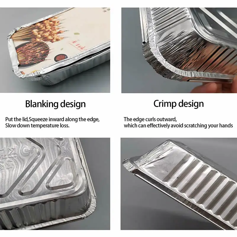 1750ml Aluminum Foil Food Container with Lid - Eco-Friendly, Disposable & Durable