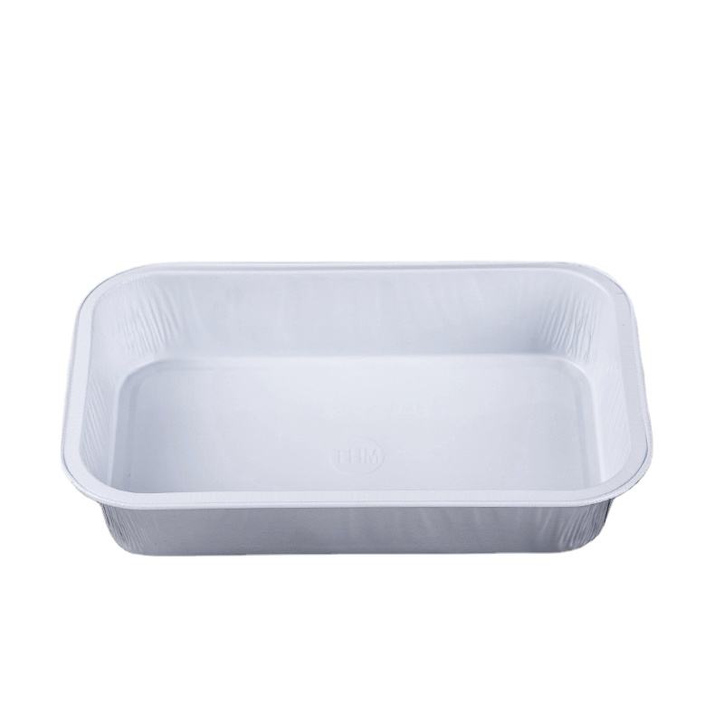 Food-Grade PE Coated Aluminum Foil Lunch Container for Airlines with Foil Lid