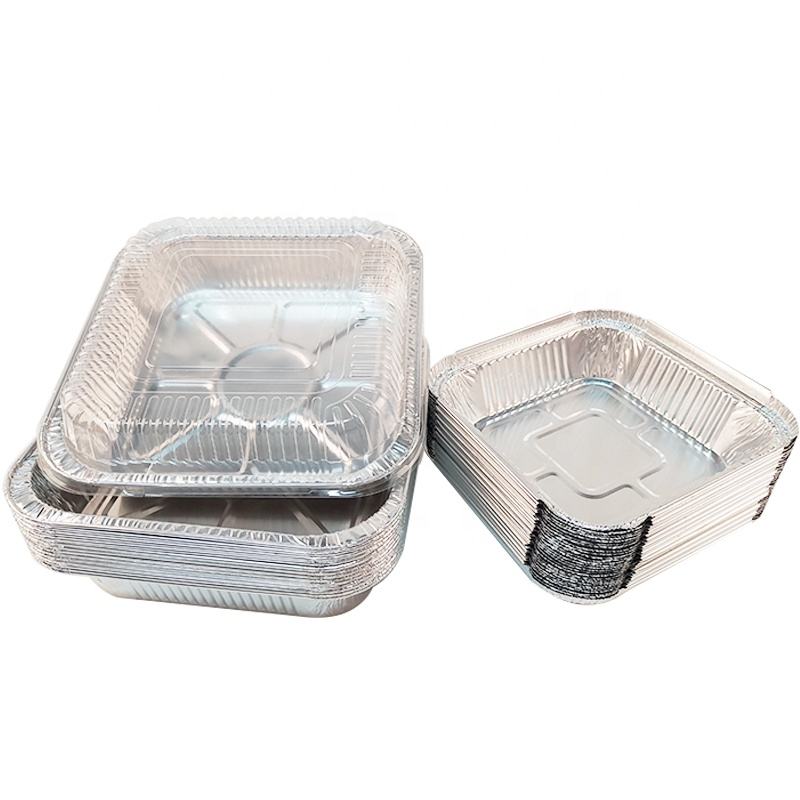 Square Aluminum Foil Baking Pan - Disposable, Eco-Friendly, 204x204mm