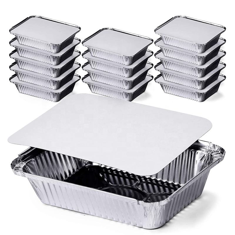 Custom Rectangular Aluminum Foil Containers - 1100ml Takeout Trays
