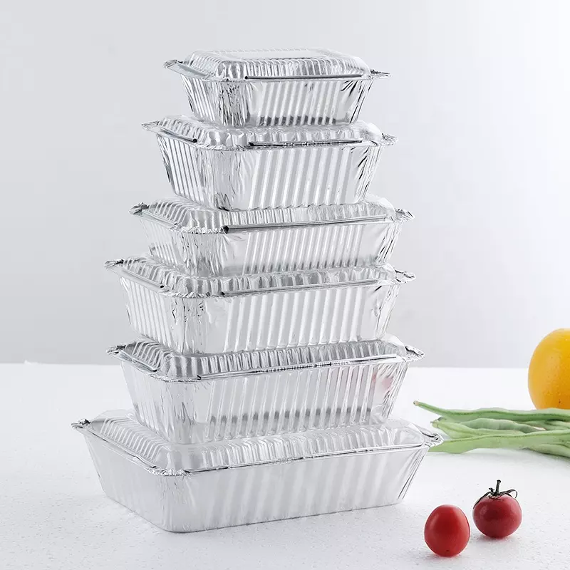 Custom Logo Aluminum Foil Containers for Food Packing - Eco-Friendly Take Out & Baking