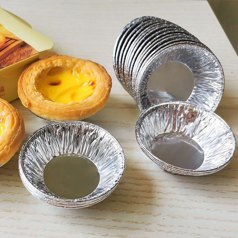 Eco-Friendly Aluminum Foil Egg Tart Cups for Baking & BBQ - Custom Logo