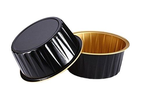 2000 Packs 125ml Colored Aluminum Foil Muffin Cups with Lids - Eco-Friendly Food Grade