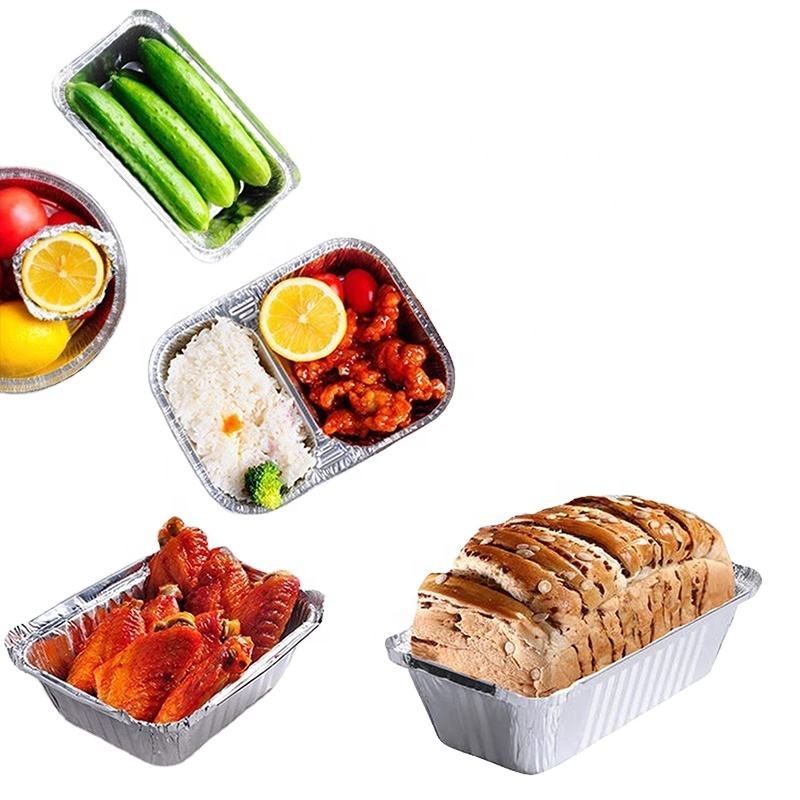Custom Rectangular Aluminum Foil Containers - 1100ml Takeout Trays