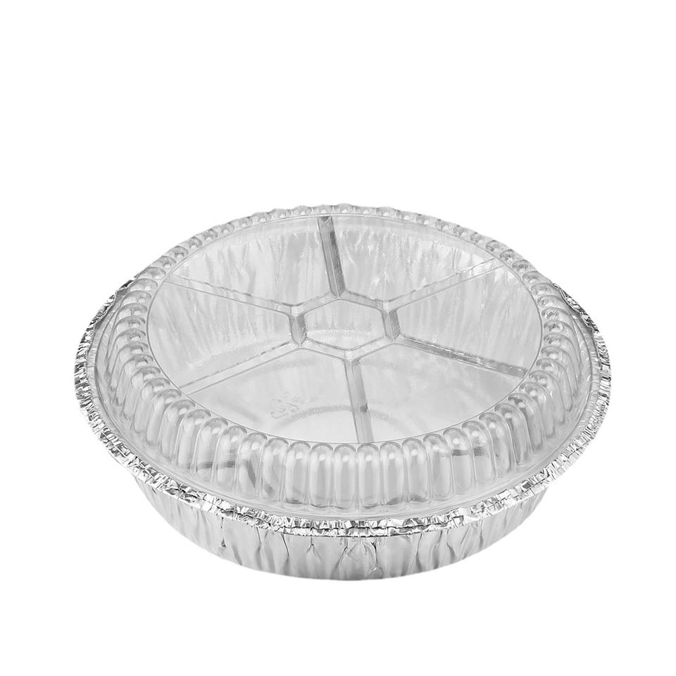 7/8/9 Inch Round Aluminum Foil Pans with Clear Plastic Dome Lids – Oven Safe, Freezer Safe for Hot & Cold Food