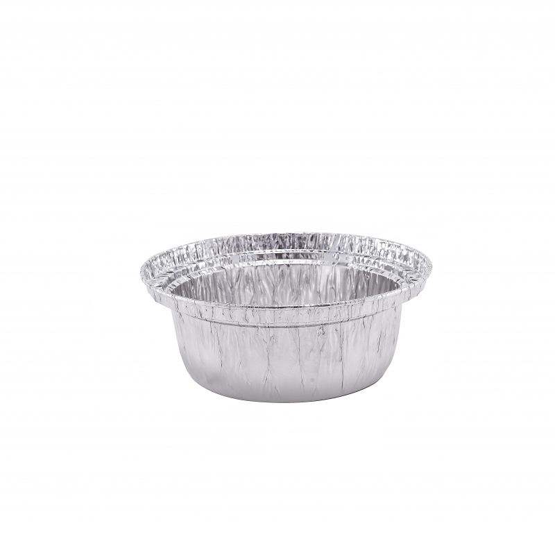 Eco-Friendly 230ml Round Aluminum Foil Container with Cardboard Lid