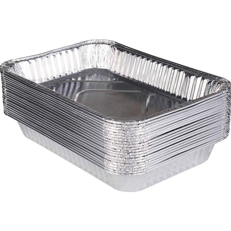 Eco-Friendly 8.6x6.3x2 Inch Aluminum Foil Steam Table Pans for Baking & Catering