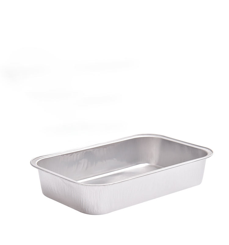 Rectangle Disposable Aluminum Foil Food Container with Lid for Airline Catering