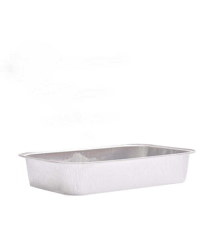 Rectangle Disposable Aluminum Foil Food Container with Lid for Airline Catering