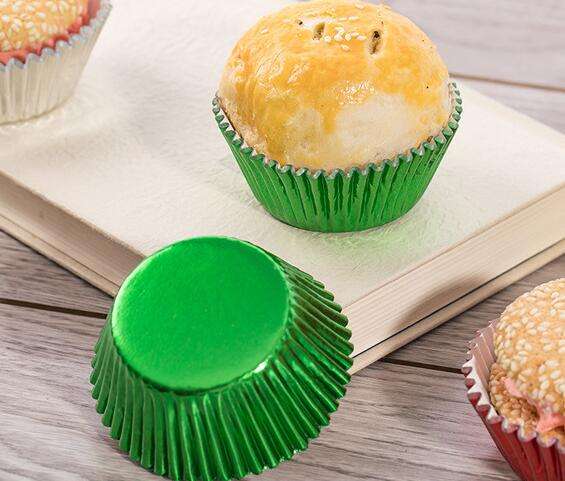 Eco-Friendly Paper Aluminum Foil Muffin Cups - Rose Gold Baking Cup Liners