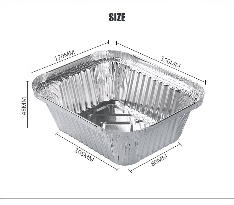 450ml Disposable Aluminum Foil Tray with Foil Lid for Catering & Baking