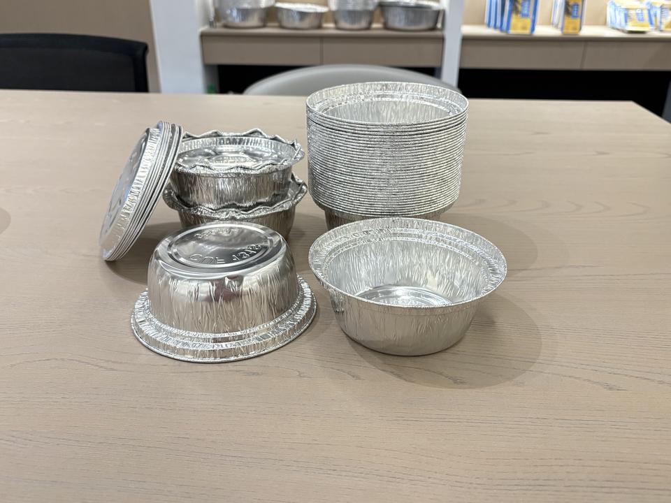 380ml Disposable Aluminum Foil Baking Cup with Lid - Eco-Friendly Mini Cake Pan