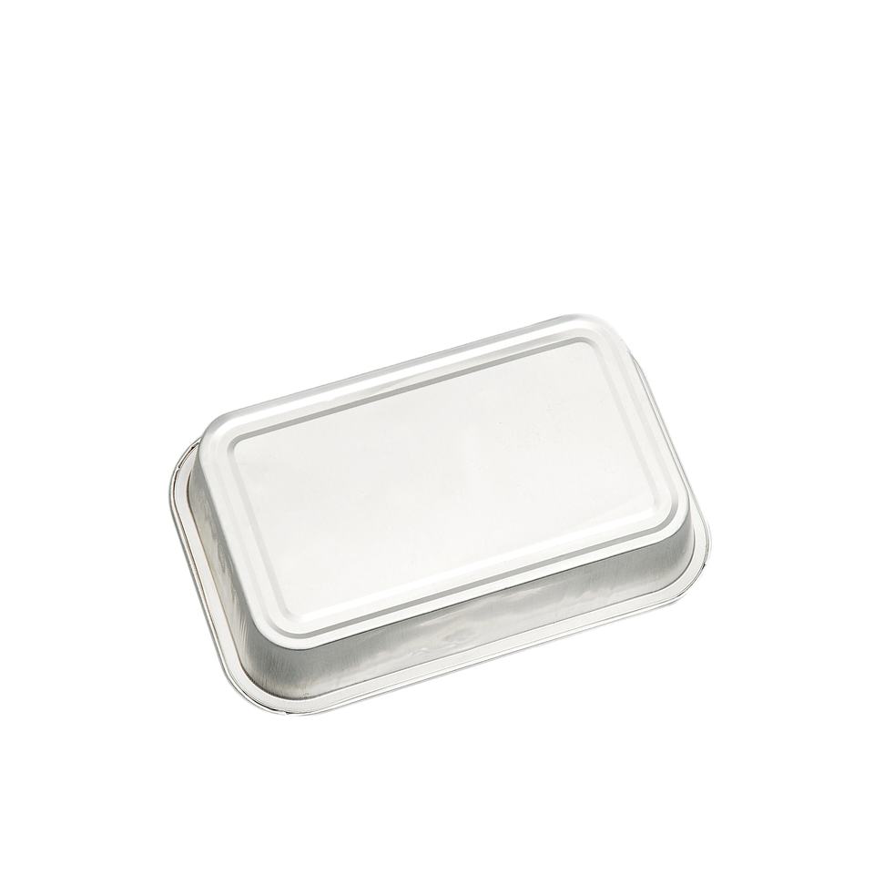 Food-Grade PE Coated Aluminum Foil Lunch Container for Airlines with Foil Lid