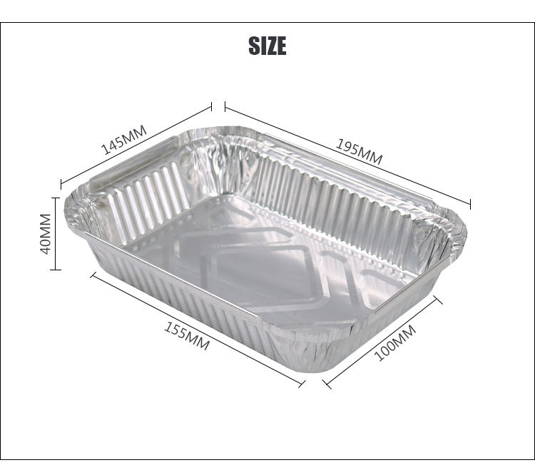 600ml Food Grade Aluminum Foil Bread Loaf Pan with Rectangular Lid