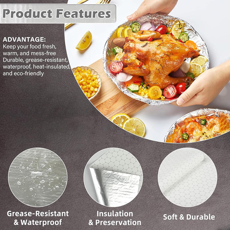 Eco-Friendly Insulated Aluminum Foil Sandwich Wrap Paper for Food Packaging
