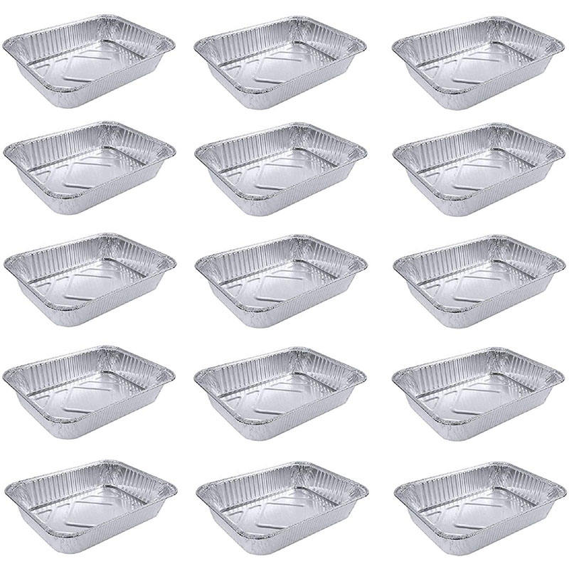 Eco-Friendly 8.6x6.3x2 Inch Aluminum Foil Steam Table Pans for Baking & Catering
